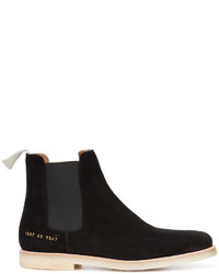 schwarze Wildlederstiefel von Common Projects