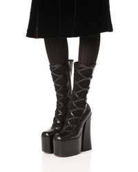 schwarze Wildlederstiefel von Marc Jacobs