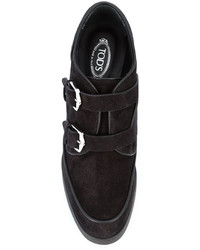 schwarze Wildlederstiefel von Tod's