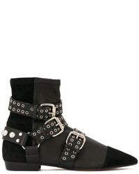 schwarze Wildlederstiefel von Etoile Isabel Marant