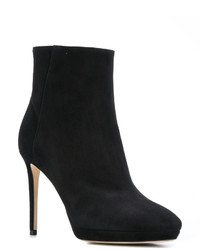 schwarze Wildlederstiefel von Jimmy Choo