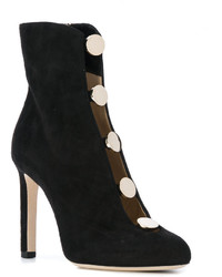 schwarze Wildlederstiefel von Jimmy Choo