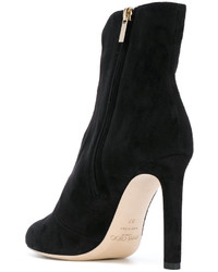 schwarze Wildlederstiefel von Jimmy Choo