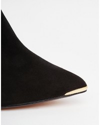 schwarze Wildlederstiefel von Ted Baker