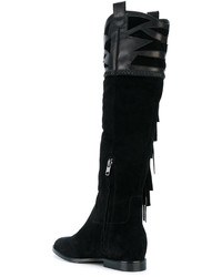 schwarze Wildlederstiefel von Ash