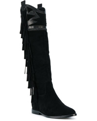 schwarze Wildlederstiefel von Ash