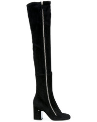 schwarze Wildlederstiefel von Laurence Dacade