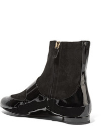 schwarze Wildlederstiefel von Lanvin