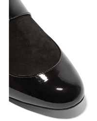 schwarze Wildlederstiefel von Lanvin