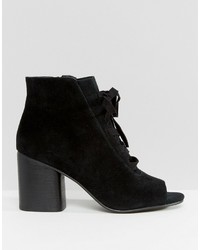 schwarze Wildlederstiefel von Asos