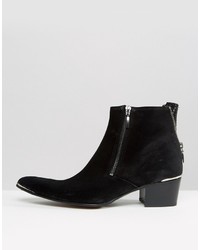 schwarze Wildlederstiefel von Jeffery West