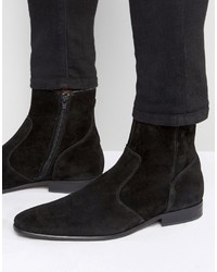 schwarze Wildlederstiefel von Zign Shoes