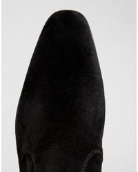 schwarze Wildlederstiefel von Zign Shoes