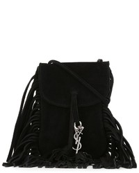 schwarze Wildledertaschen von Saint Laurent