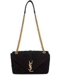 schwarze Wildledertaschen von Saint Laurent