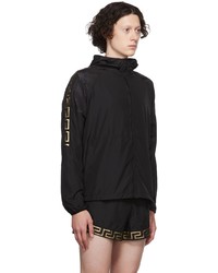 schwarze Windjacke von Versace Underwear