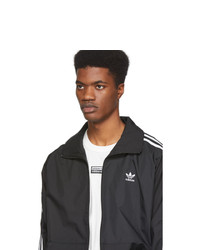 schwarze Windjacke von adidas Originals