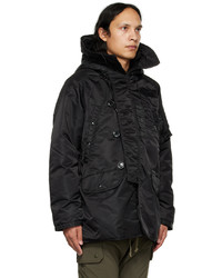 schwarze Windjacke von Beams Plus