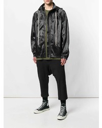 schwarze Windjacke von Rick Owens DRKSHDW