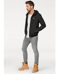 schwarze Windjacke von Jack & Jones