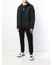 schwarze Windjacke von Stone Island