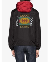 schwarze Windjacke von Gucci