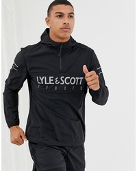 schwarze Windjacke von Lyle & Scott Fitness