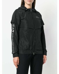 schwarze Windjacke von Ea7 Emporio Armani