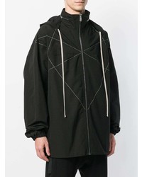 schwarze Windjacke von Rick Owens DRKSHDW