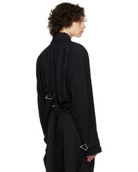 schwarze Wollbomberjacke von Mugler