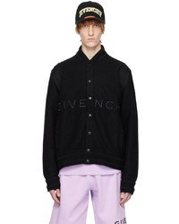 schwarze Wollbomberjacke von Givenchy