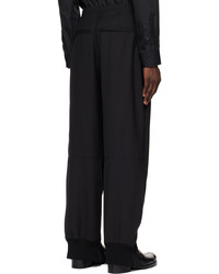 schwarze Wollchinohose von Simone Rocha