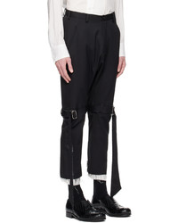 schwarze Wollchinohose von Sulvam