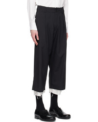 schwarze Wollchinohose von Sulvam