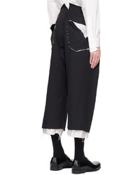 schwarze Wollchinohose von Sulvam