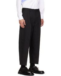 schwarze Wollchinohose von Comme des Garcons Homme