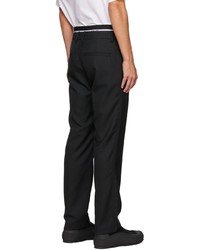 schwarze Wollchinohose von Helmut Lang