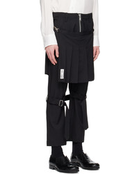 schwarze Wollchinohose von Sulvam