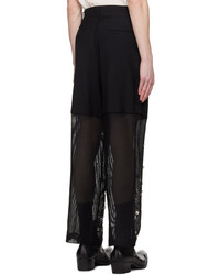 schwarze Wollchinohose von Feng Chen Wang