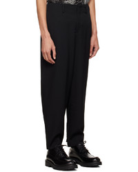 schwarze Wollchinohose von Comme Des Garcons Homme Plus