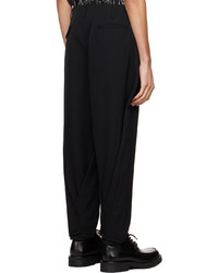 schwarze Wollchinohose von Comme Des Garcons Homme Plus