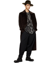 schwarze Wollchinohose von Comme Des Garcons Homme Plus