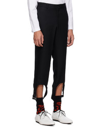 schwarze Wollchinohose von Comme Des Garcons Homme Plus