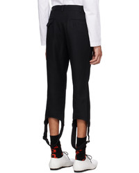 schwarze Wollchinohose von Comme Des Garcons Homme Plus