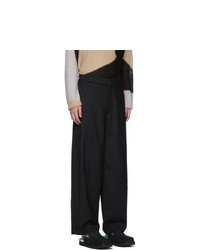 schwarze Wollchinohose von Eckhaus Latta