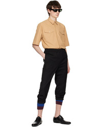 schwarze Wollchinohose von Dries Van Noten