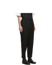 schwarze Wollchinohose von Mastermind World