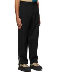 schwarze Wollchinohose von Jil Sander