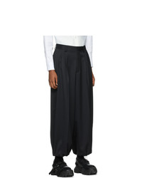 schwarze Wollchinohose von Fumito Ganryu