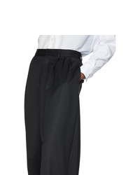 schwarze Wollchinohose von Fumito Ganryu